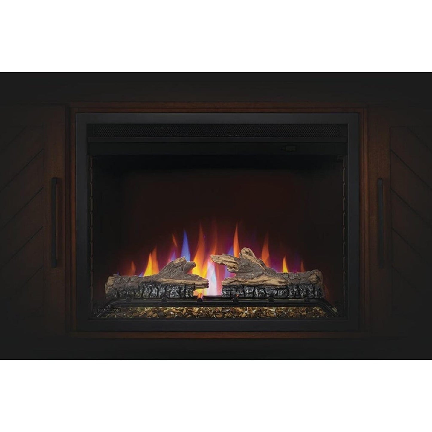 Napoleon Bella 65" Mantel Package With 26" Cineview Electric Firebox (Essential Series)