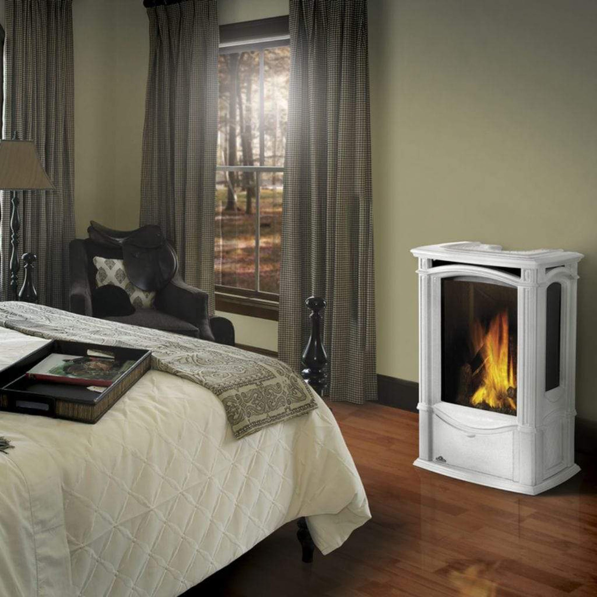 Napoleon Castlemore 24" Winter Frost Direct Vent Cast Iron Gas Stove