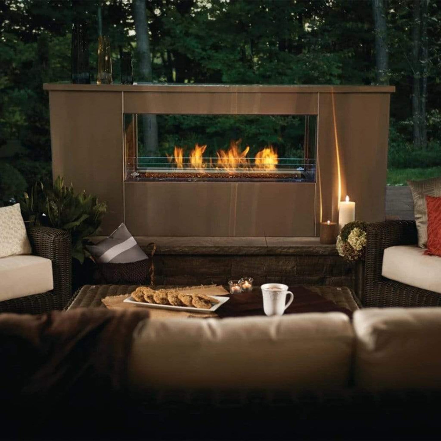 Napoleon Galaxy 51" See Through Outdoor Linear Vent Free Gas Fireplace