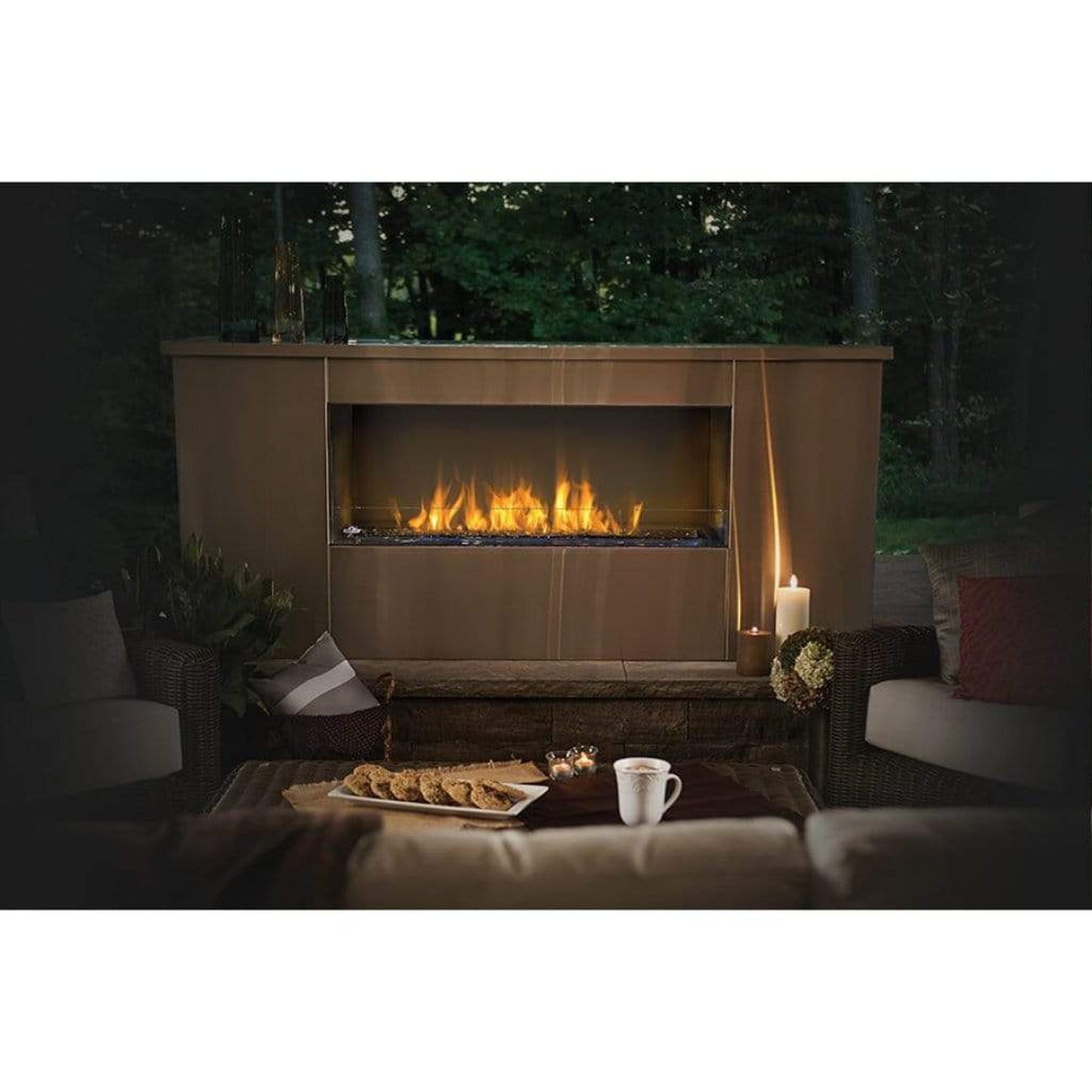 Napoleon Galaxy 51" Single-Sided Outdoor Linear Vent Free Natural Gas Fireplace