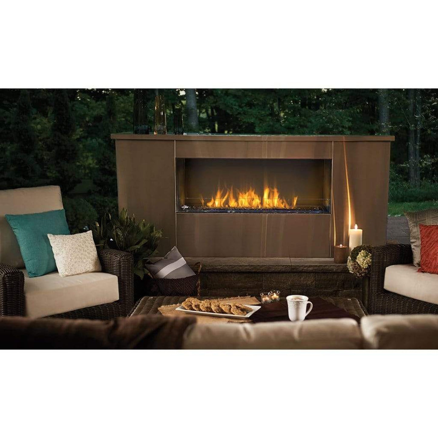 Napoleon Galaxy 51" Single-Sided Outdoor Linear Vent Free Natural Gas Fireplace
