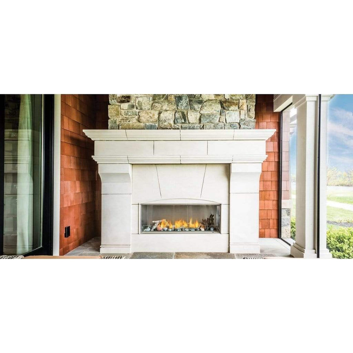 Napoleon Galaxy 51" Single-Sided Outdoor Linear Vent Free Natural Gas Fireplace