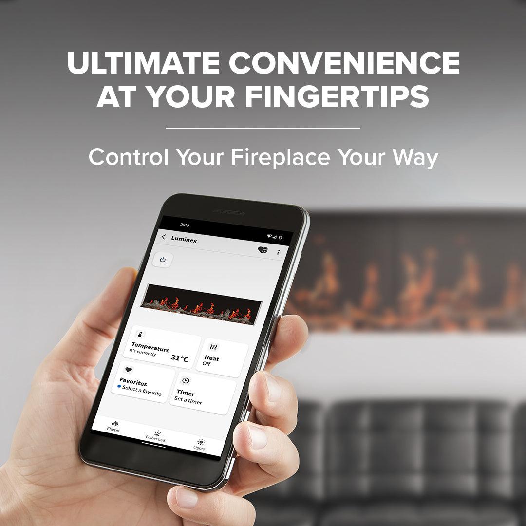 Napoleon Luminex 65" LCD Built-in Linear Electric Fireplace