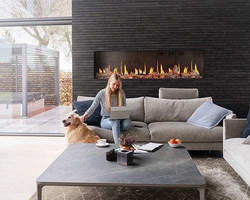 Napoleon Luminex 65" LCD Built-in Linear Electric Fireplace