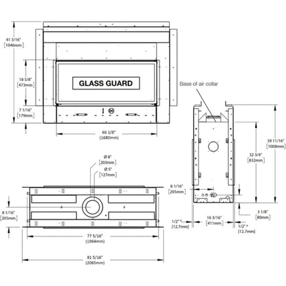 Napoleon Luxuria 62" See-Through Linear Direct Vent Gas Fireplace