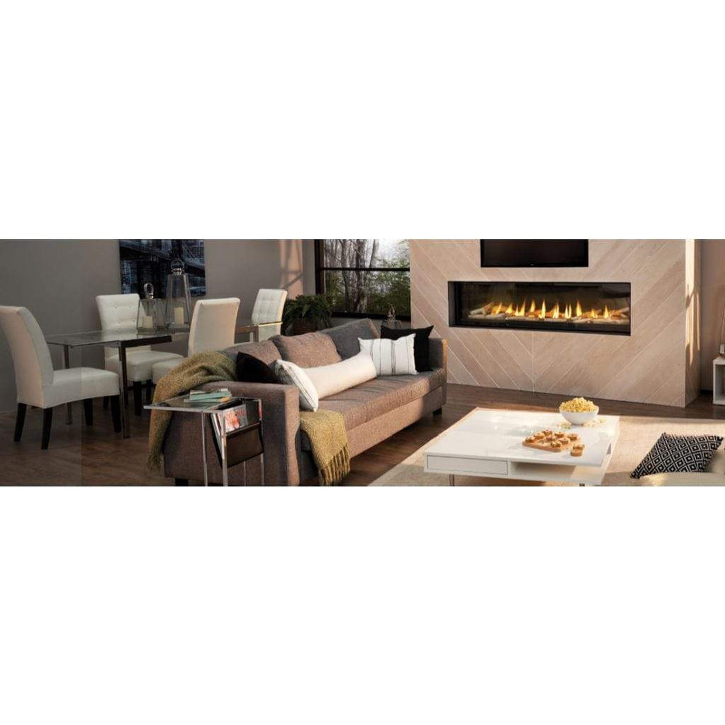 Napoleon Luxuria 62" Single Sided Linear Direct Vent Gas Fireplace