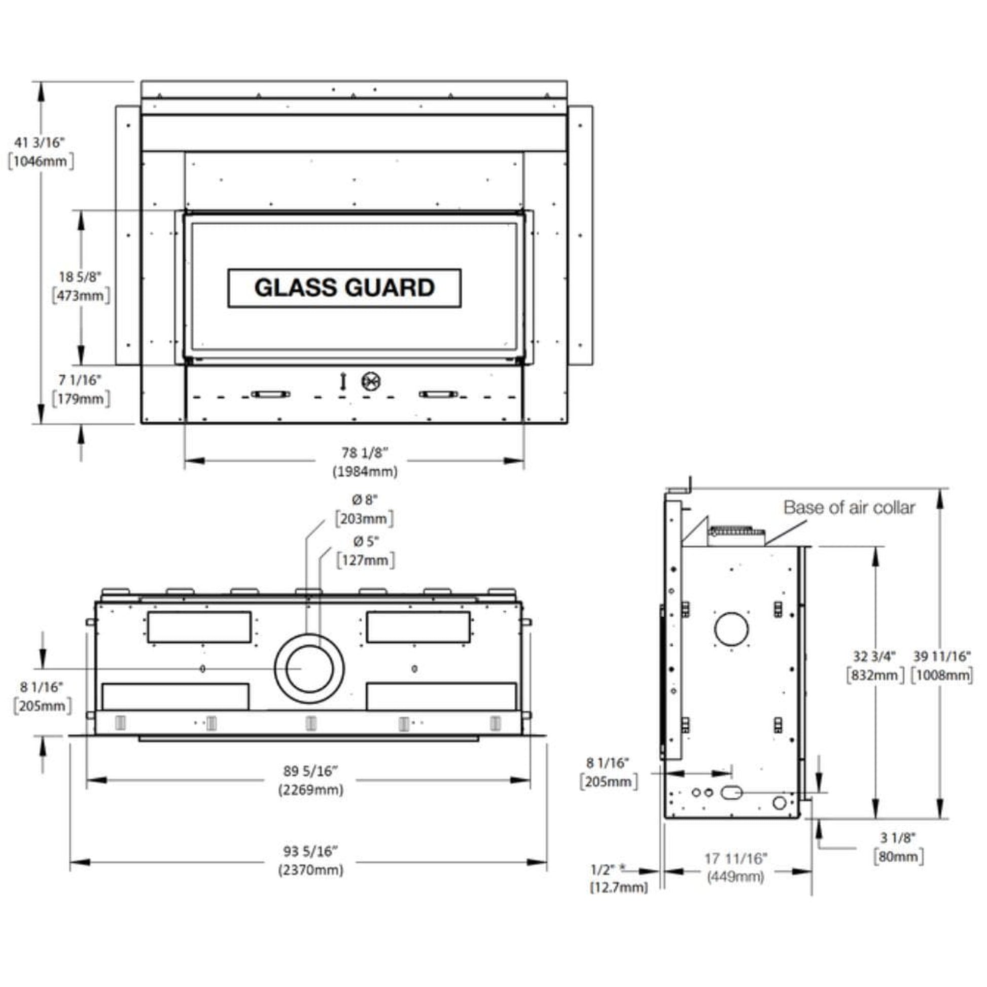 Napoleon Luxuria 74" Single Sided Linear Direct Vent Gas Fireplace