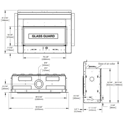 Napoleon Luxuria 74" Single Sided Linear Direct Vent Gas Fireplace