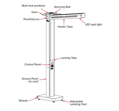 Napoleon Phantom 82" Freestand Outdoor Electric Infrared Heater