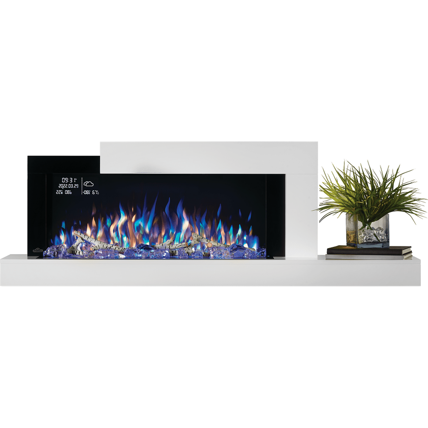 Napoleon Stylus Cara Elite 59" Wall-Mounted Electric Fireplace With Shelf