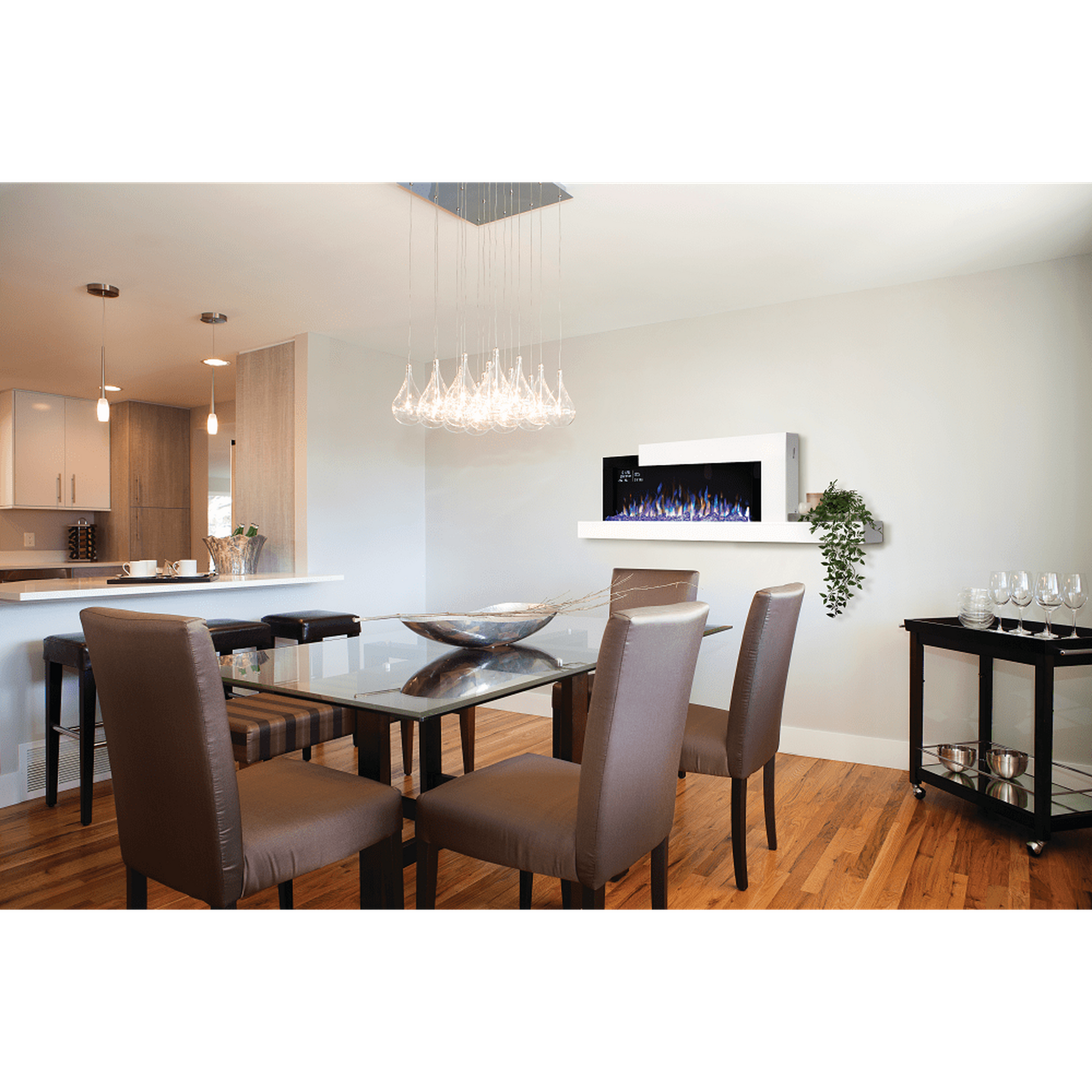 Napoleon Stylus Cara Elite 59" Wall-Mounted Electric Fireplace With Shelf