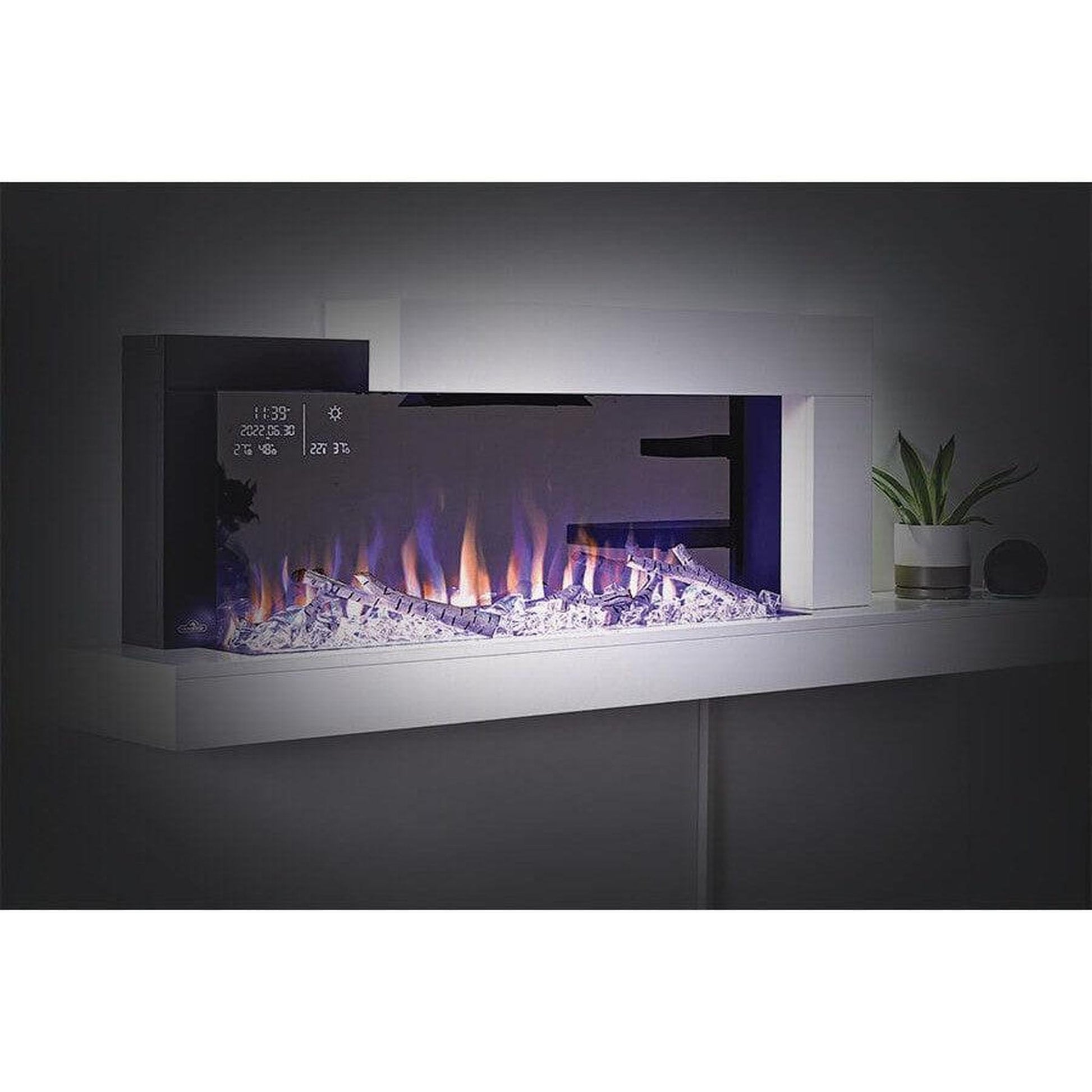 Napoleon Stylus Cara Elite 59" Wall-Mounted Electric Fireplace With Shelf