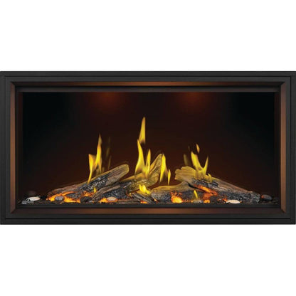 Napoleon Tall Linear Vector 50" Single Sided Direct Vent Natural Gas Fireplace With Luminous Logs