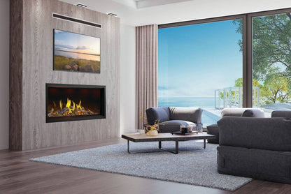 Napoleon Tall Linear Vector 62" Single Sided Direct Vent Natural Gas Fireplace With Luminous Logs