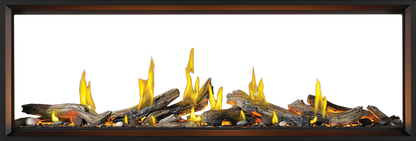 Napoleon Tall Linear Vector 74" See Through Direct Vent Natural Gas Fireplace With Luminous Logs