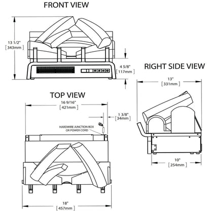 Napoleon Woodland 18" Electric Fireplace Vent-Free Log Set Insert