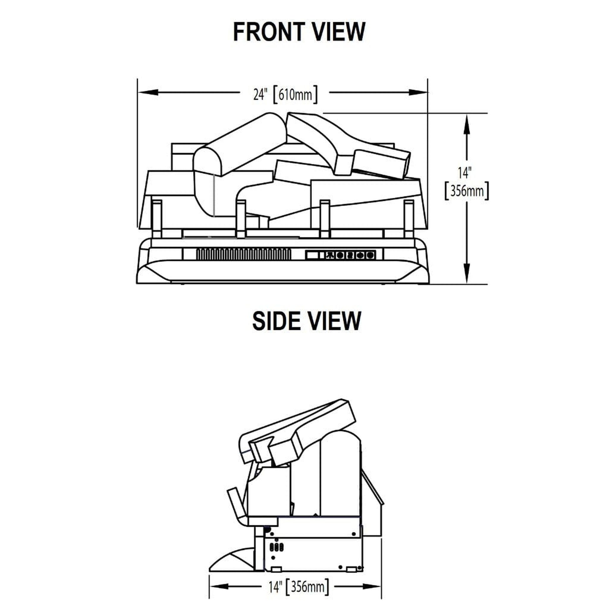 Napoleon Woodland 24" Electric Fireplace Vent-Free Log Set Insert
