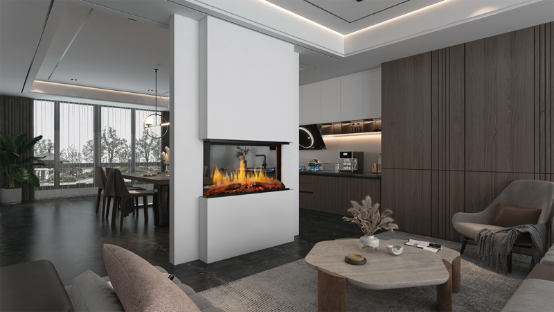 Modern Flames Nova Clear 48" See-Through Laser Projection Electric Fireplace
