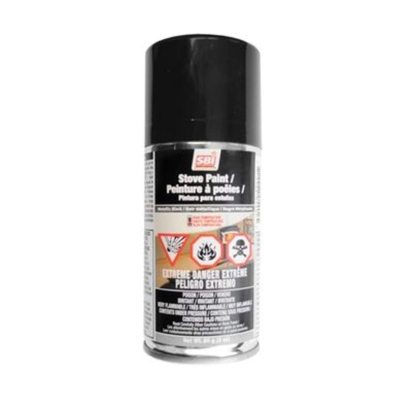 Osburn 3oz Metallic Black Stove Paint