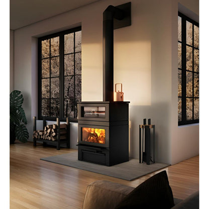 Osburn Gusto Wood Burning Cookstove With Black Decorative Moulding