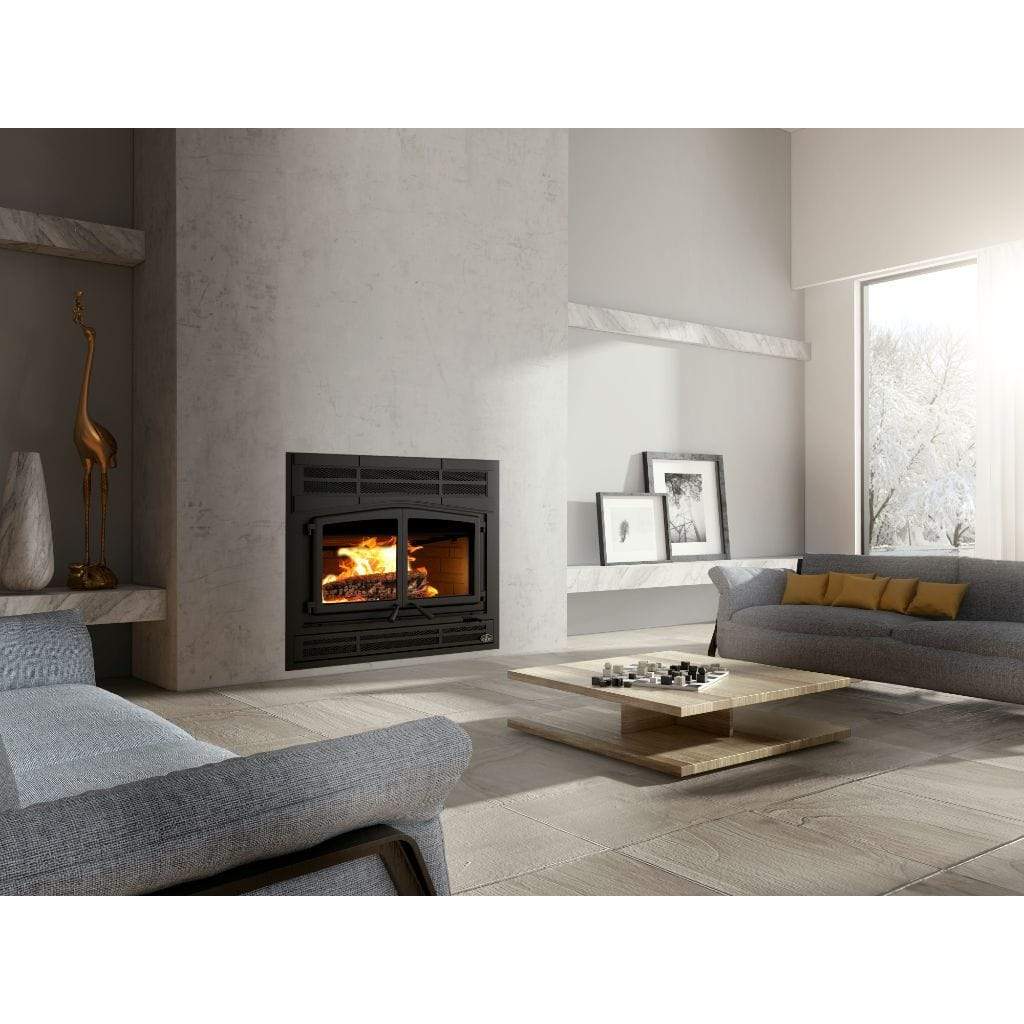 Osburn Horizon Wood Fireplace including 4 Length of 6" x 36" Chimney