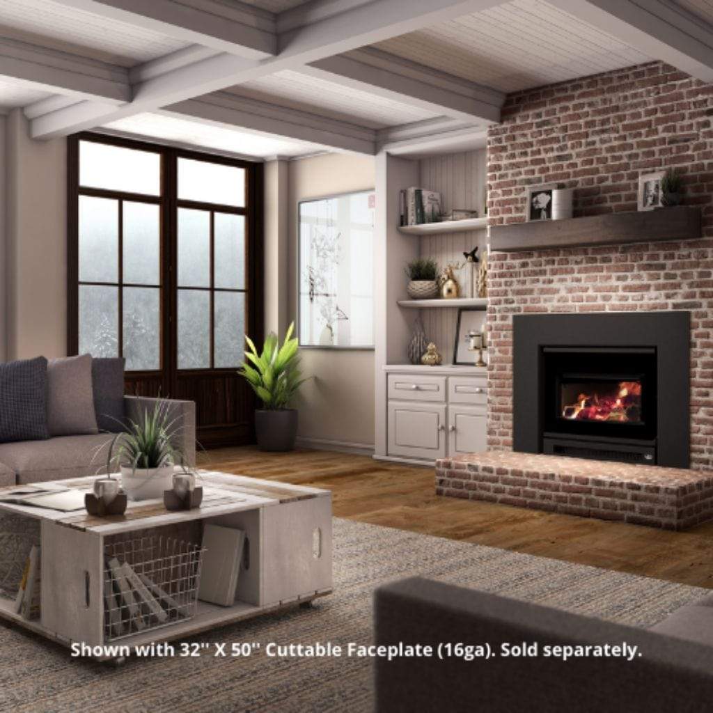 Osburn Inspire 2000 Wood Insert With 32" x 50" 16 GA Cuttable Faceplate