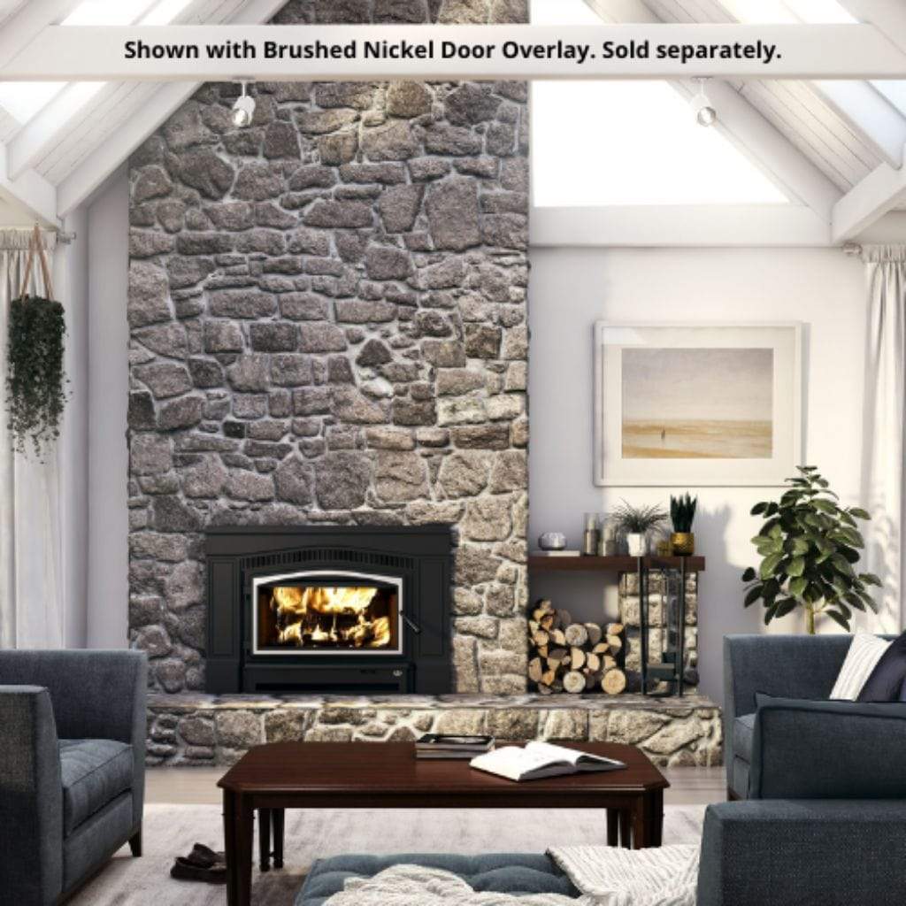 Osburn Matrix 2700 Wood Insert With Brushed Nickel Door Overlay & Forever Flex Liner Kit