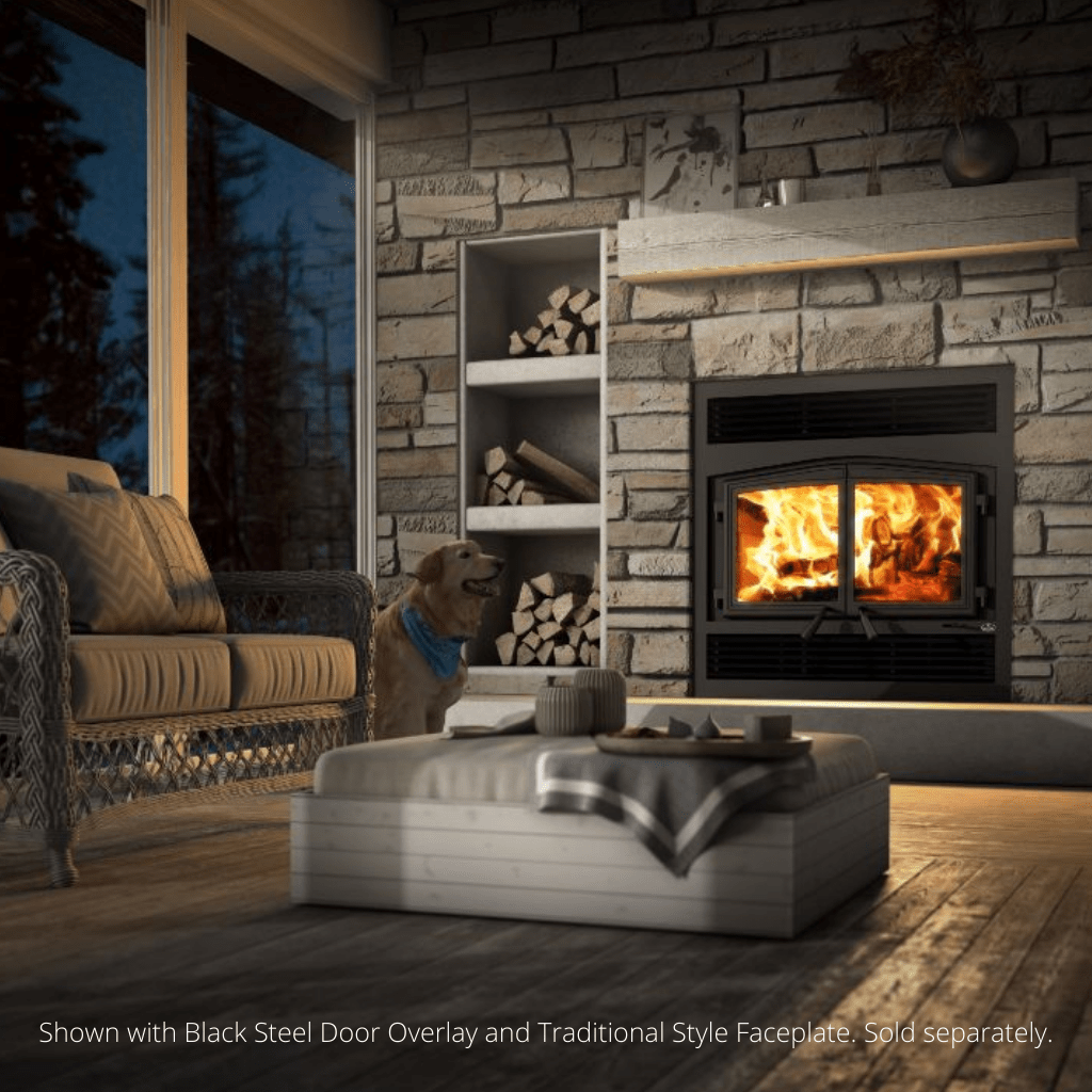 Osburn Stratford II Wood Fireplace with Heat Activated Variable Speed Blower