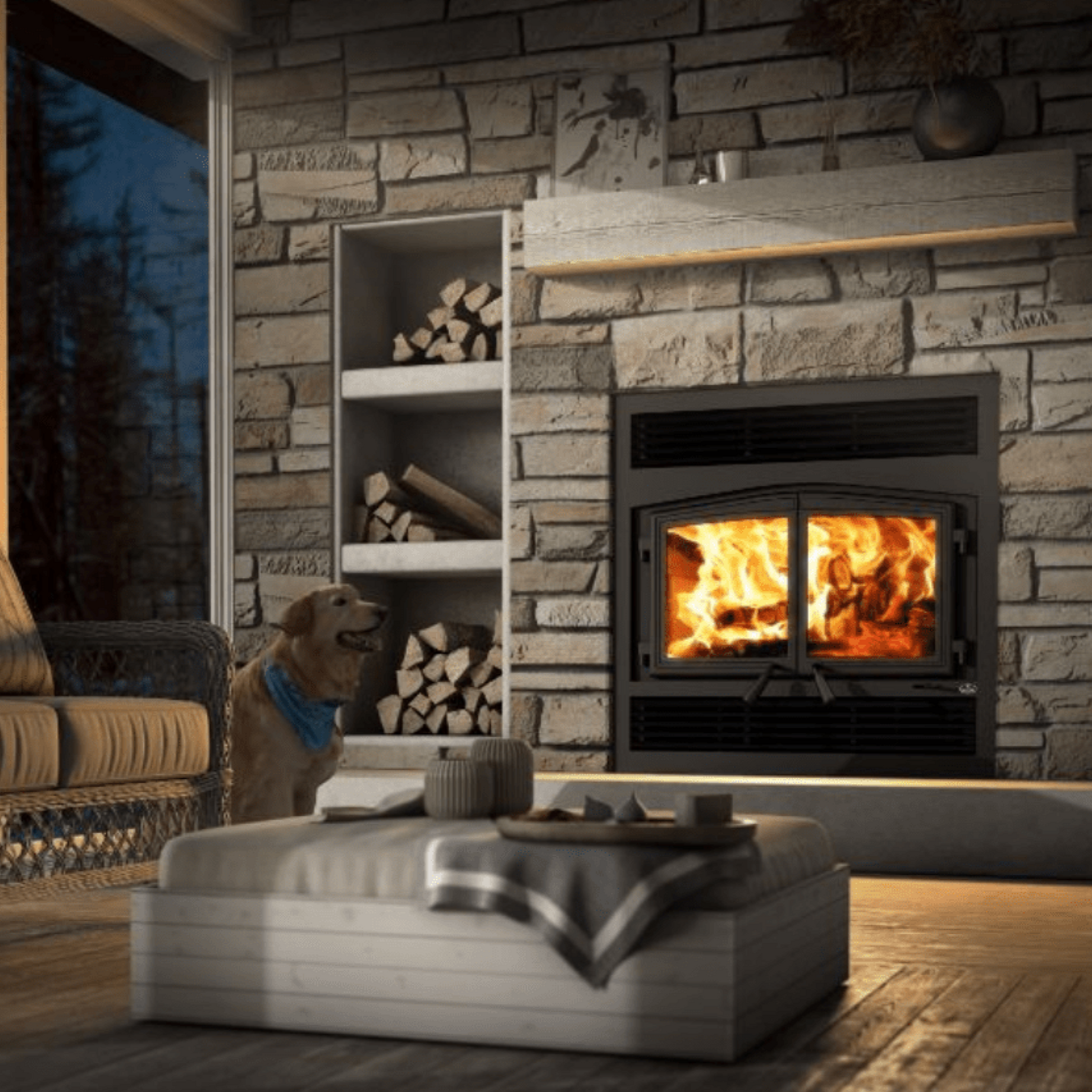 Osburn Stratford II Wood Fireplace