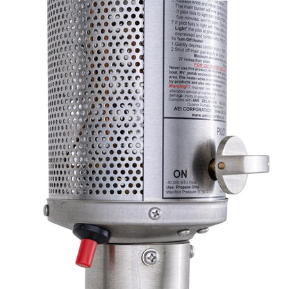 Patio Comfort 93" Stainless Steel Portable Natural Gas Outdoor Patio Heater
