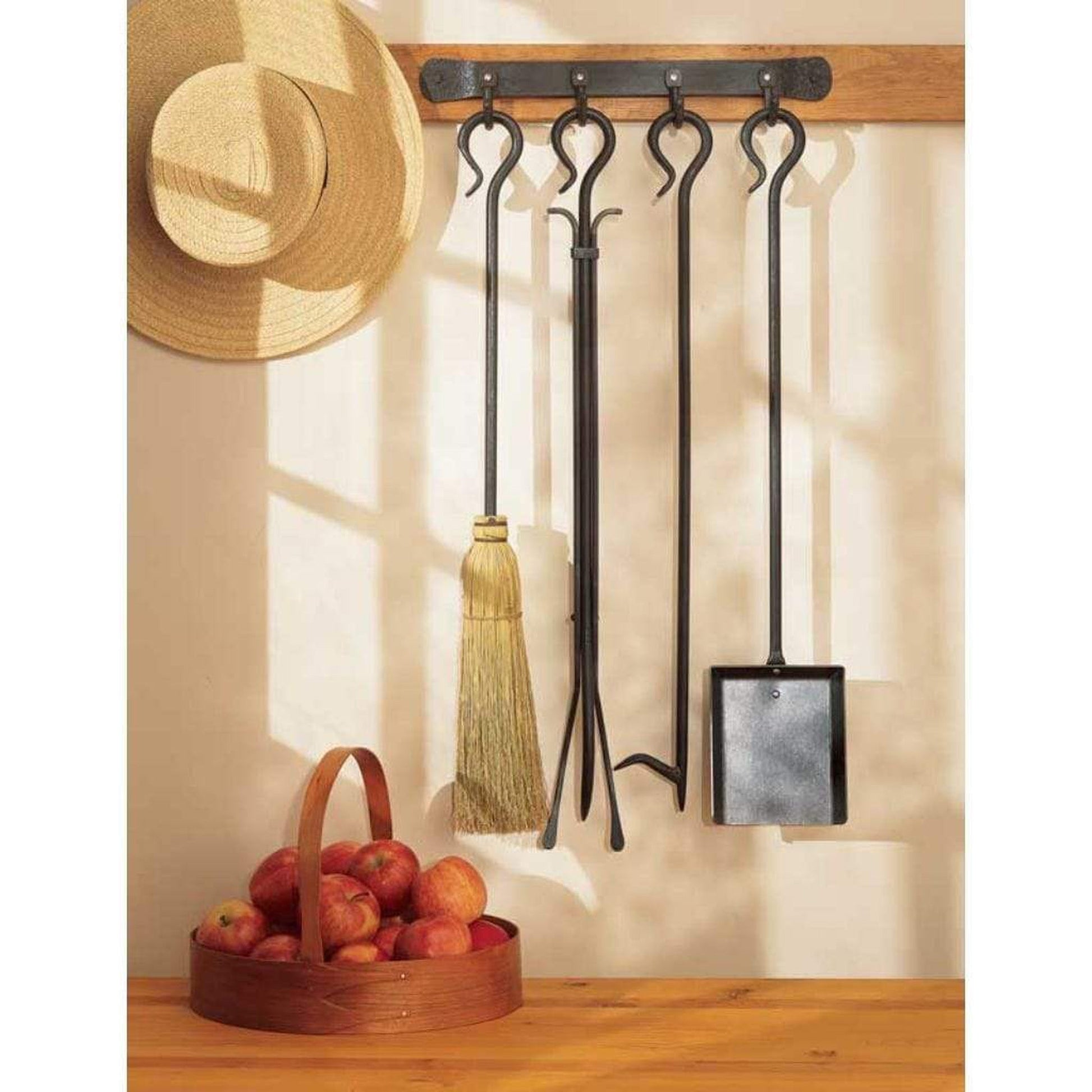 Pilgrim 10″ Black Hand-Forged Two-Hook Bracket