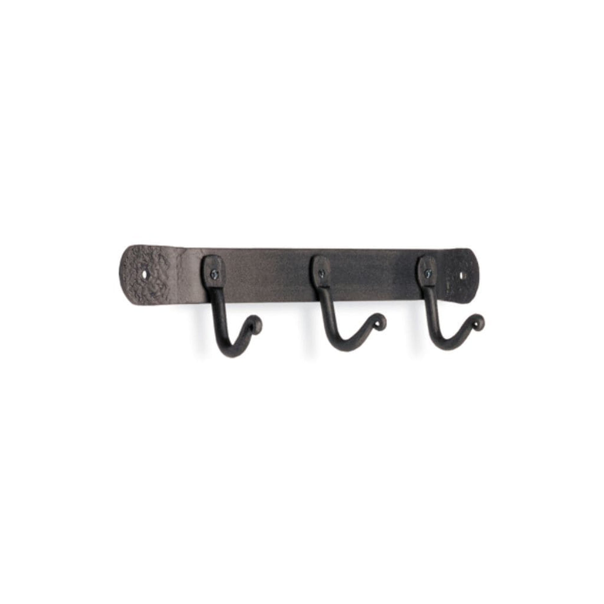 Pilgrim 13" Vintage Iron Hand-Forged Three-Hook Bracket