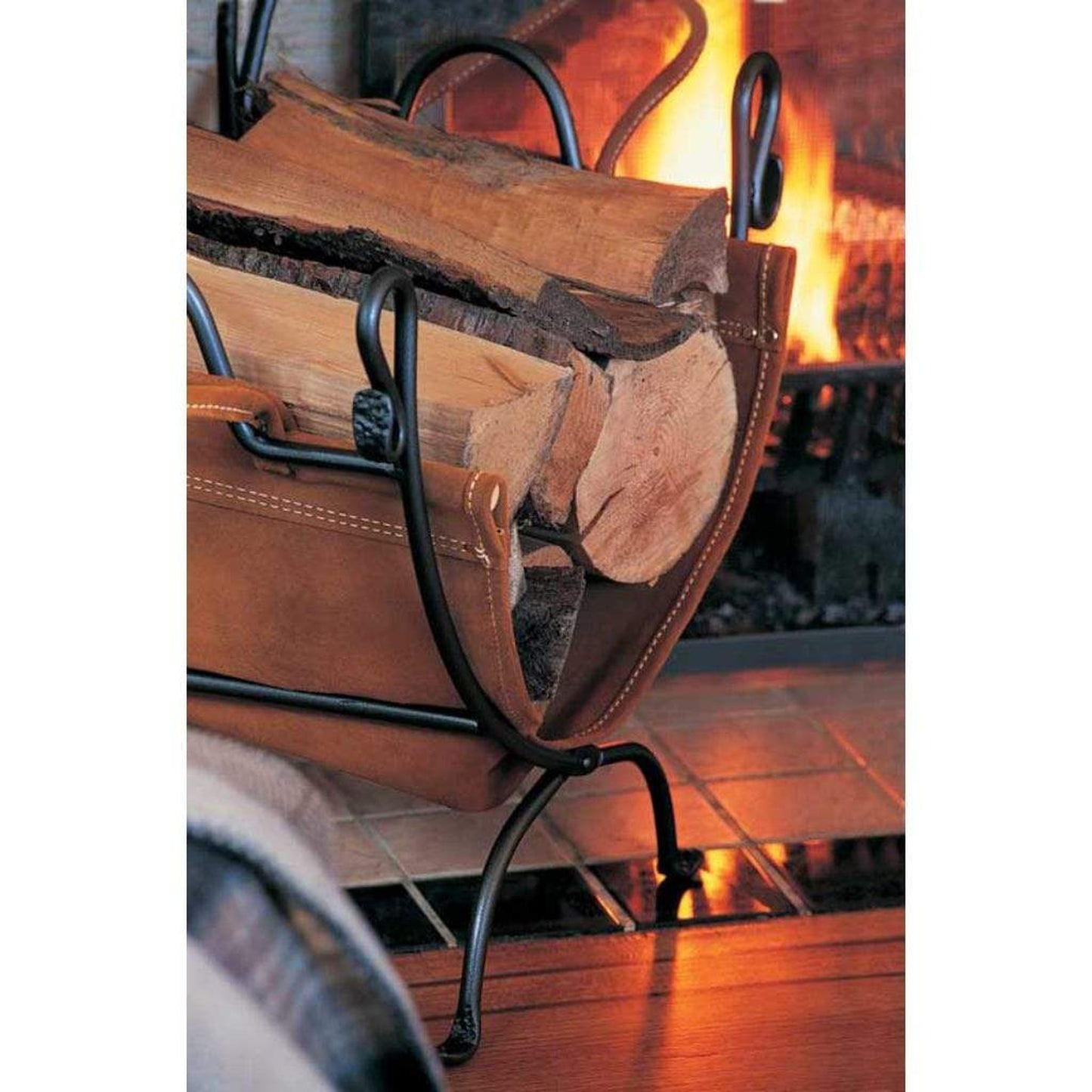 Pilgrim 24" Burnished Bronze Folding Log Carrier