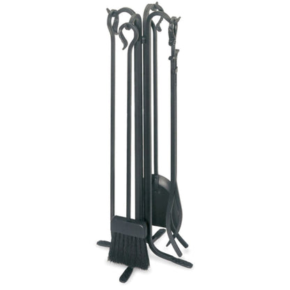 Pilgrim 28" Matte Black Forged Hearth Tool Set