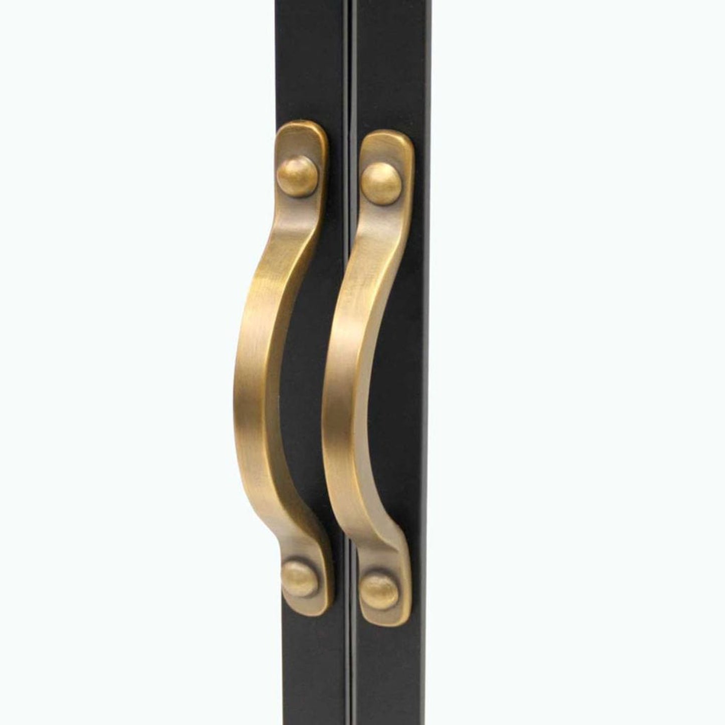 Pilgrim 39" Black Refined Rivet Glass Door Screen