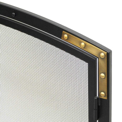 Pilgrim 39" Black Refined Rivet Mesh Door Screen