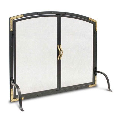Pilgrim 39" Black Refined Rivet Mesh Door Screen