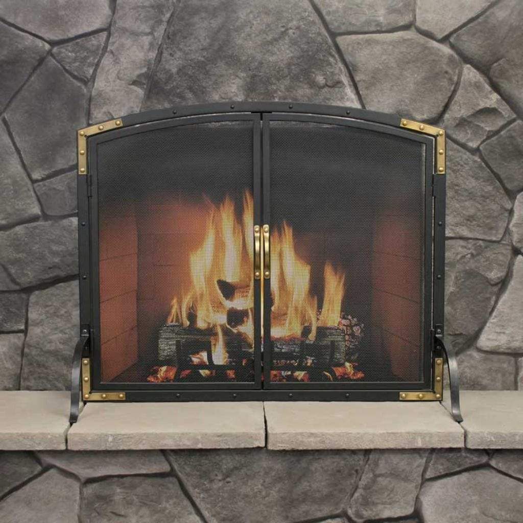 Pilgrim 39 Black Refined Rivet Single Panel Mesh Screen – US Fireplace  Store