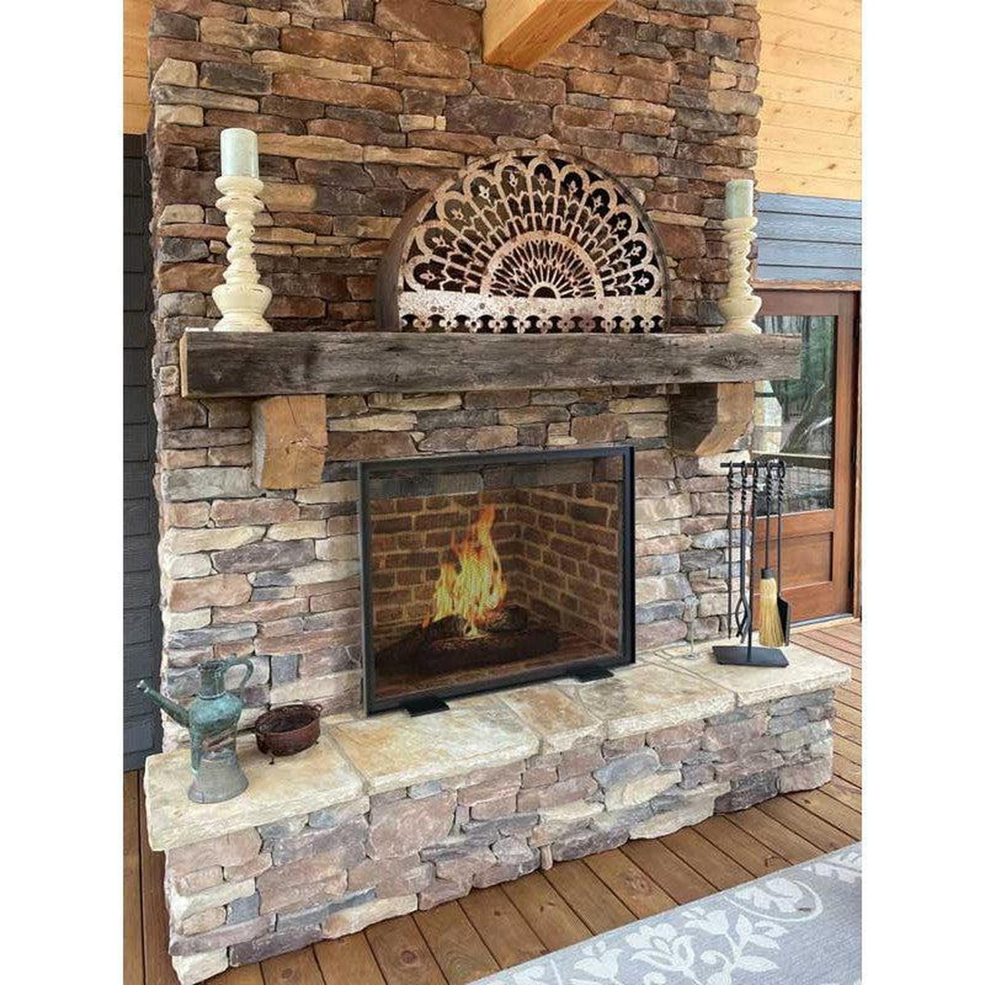 Pilgrim 39" Matte Black Harmony Single Panel Mesh Screen