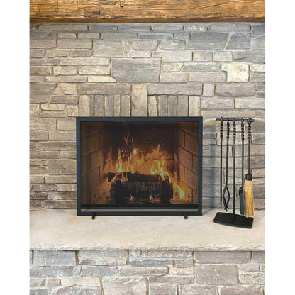 Pilgrim 39" Matte Black Urban Single Panel Mesh Screen