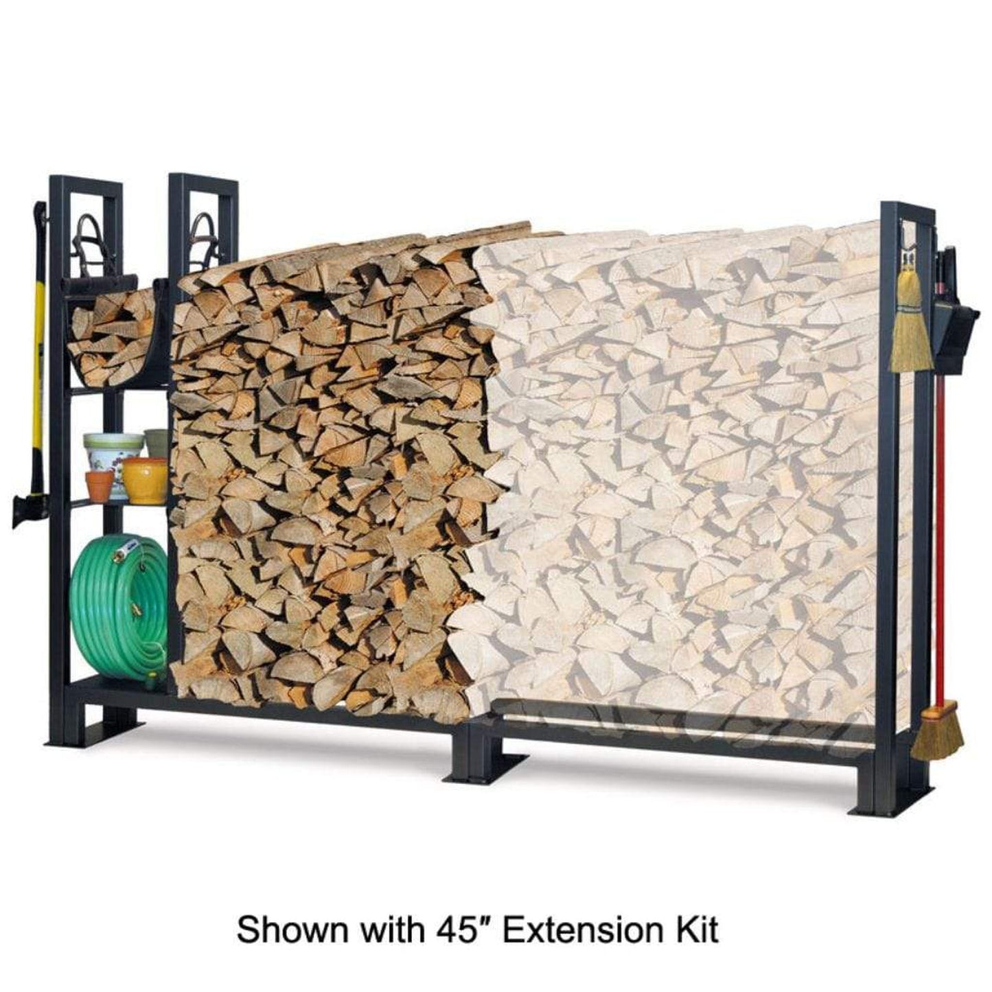 Pilgrim 45" Vintage Iron Utility Outdoor Wood Rack Extension Kit