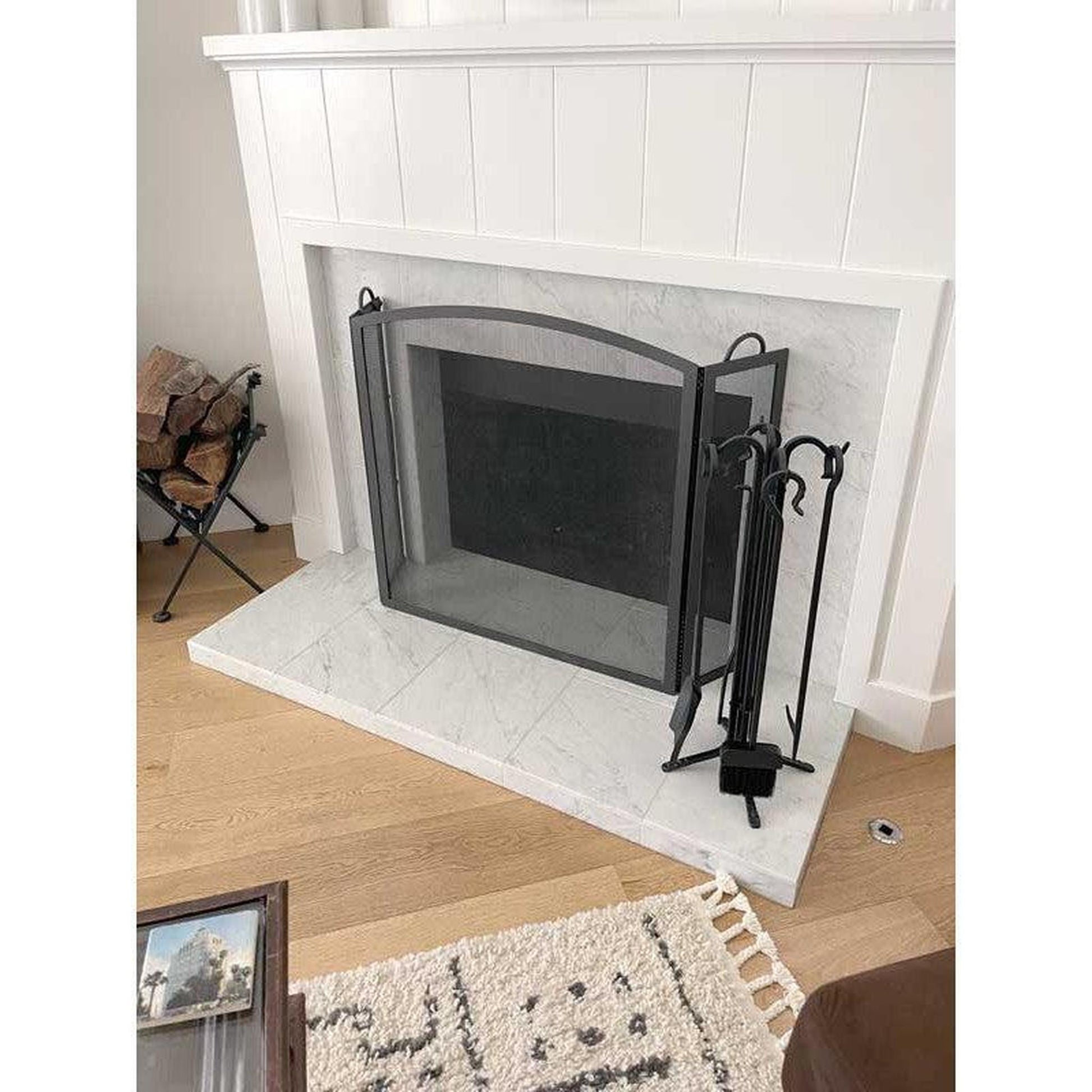 Pilgrim 45″ x 29″ Burnished Bronze 3-Panel Full Arch Folding Screen