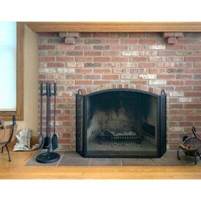 Pilgrim 45″ x 29″ Matte Black 3-Panel Full Arch Folding Screen