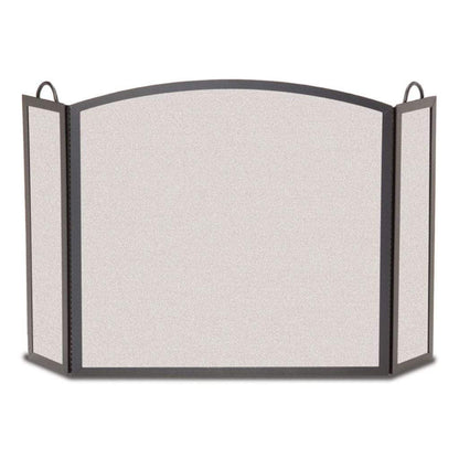 Pilgrim 45″ x 29″ Matte Black 3-Panel Full Arch Folding Screen