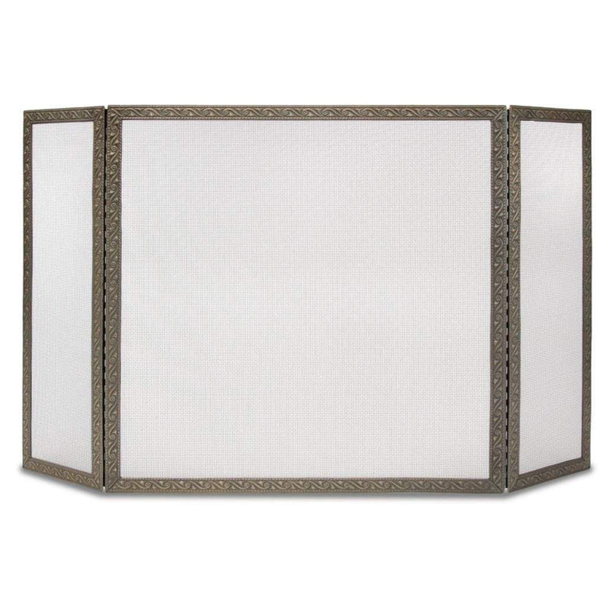 Pilgrim 49" Matte Black Ballard Embossed Tri-Panel Screen
