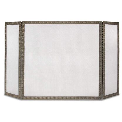 Pilgrim 49" Matte Black Ballard Embossed Tri-Panel Screen