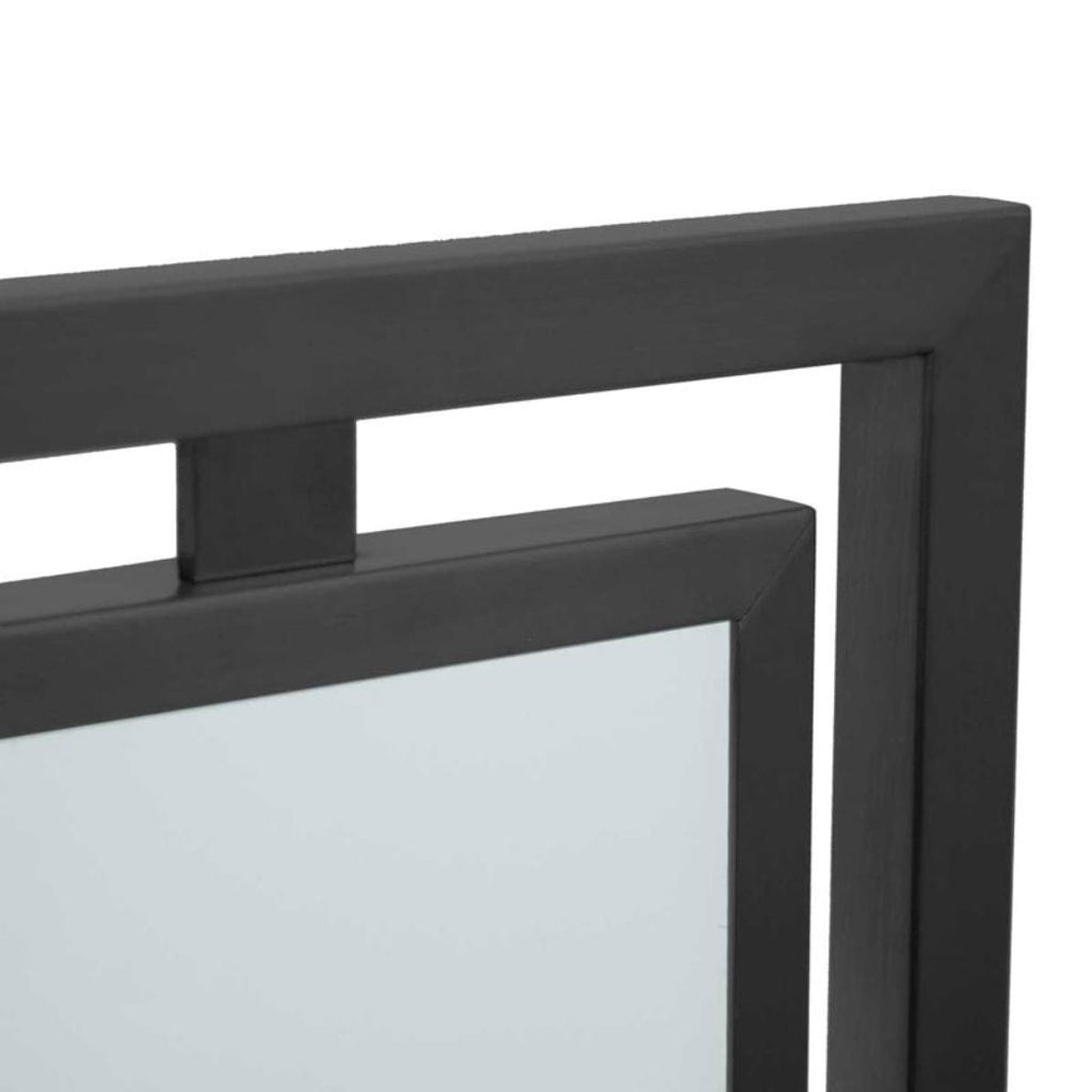 Pilgrim 50" Black Floating Glass Tri-Panel Screen