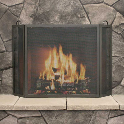Pilgrim 53" x 30" Rectangular Matte Black Tri-Panel Screen
