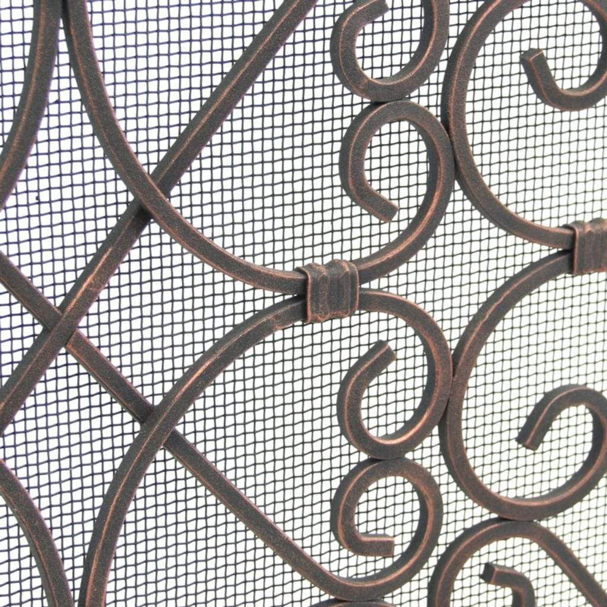 Pilgrim Abington 52" Distressed Bronze Tri-Panel Screen