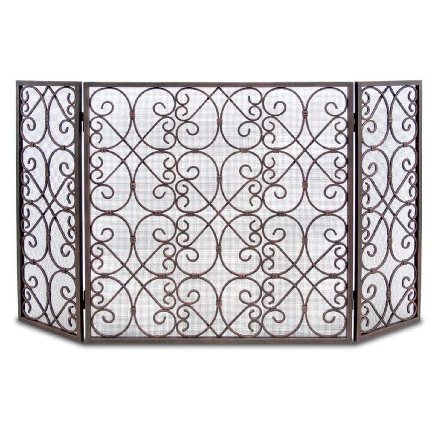 Pilgrim Abington 52" Distressed Bronze Tri-Panel Screen